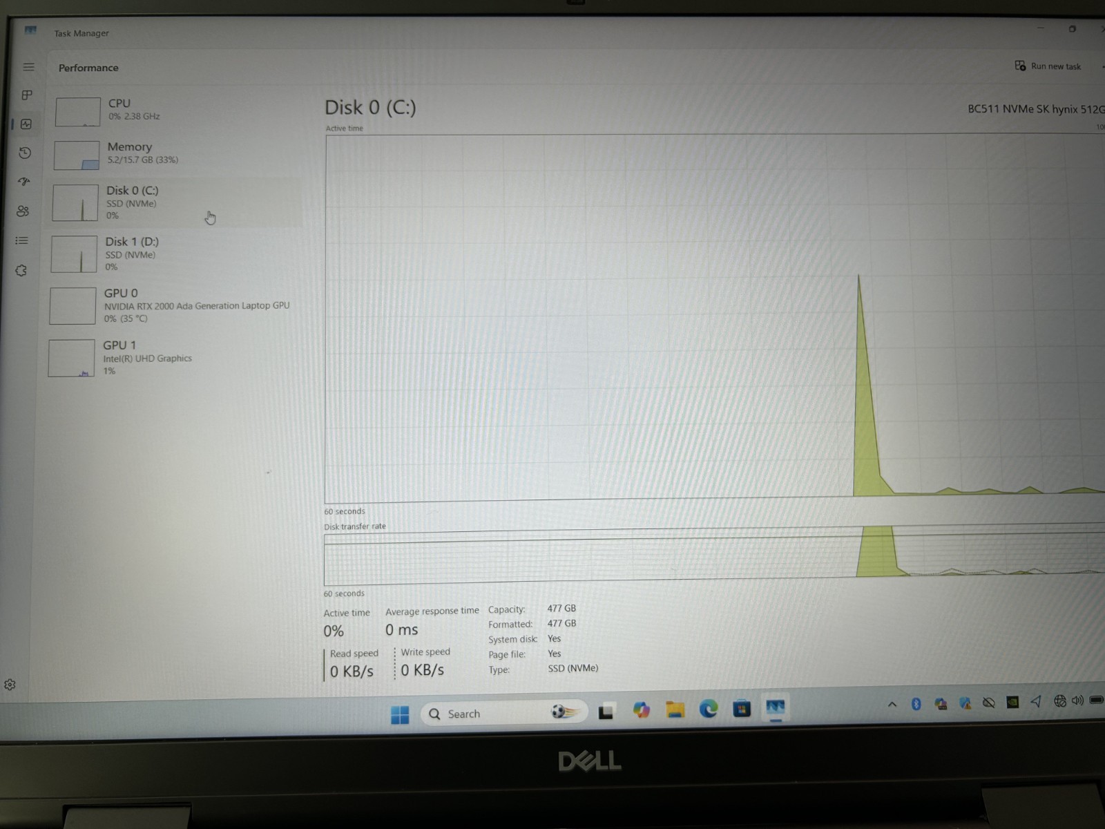 LAPTOP Dell Precision 7680 16″ Core i7-13850HX 16GB RAM 1TB SSD RTX 2000 Win 11