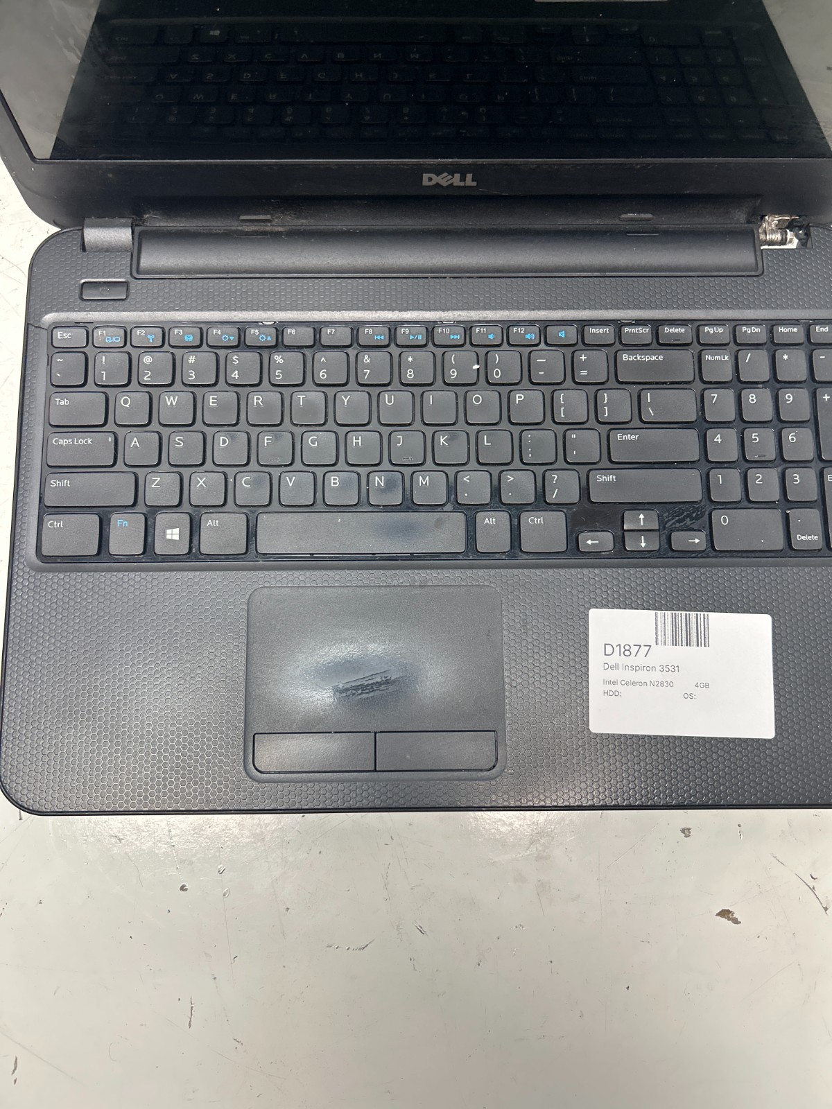 Dell Inspiron 3531 Intel Celeron N2830 2.16GHz 4GB NO HDD