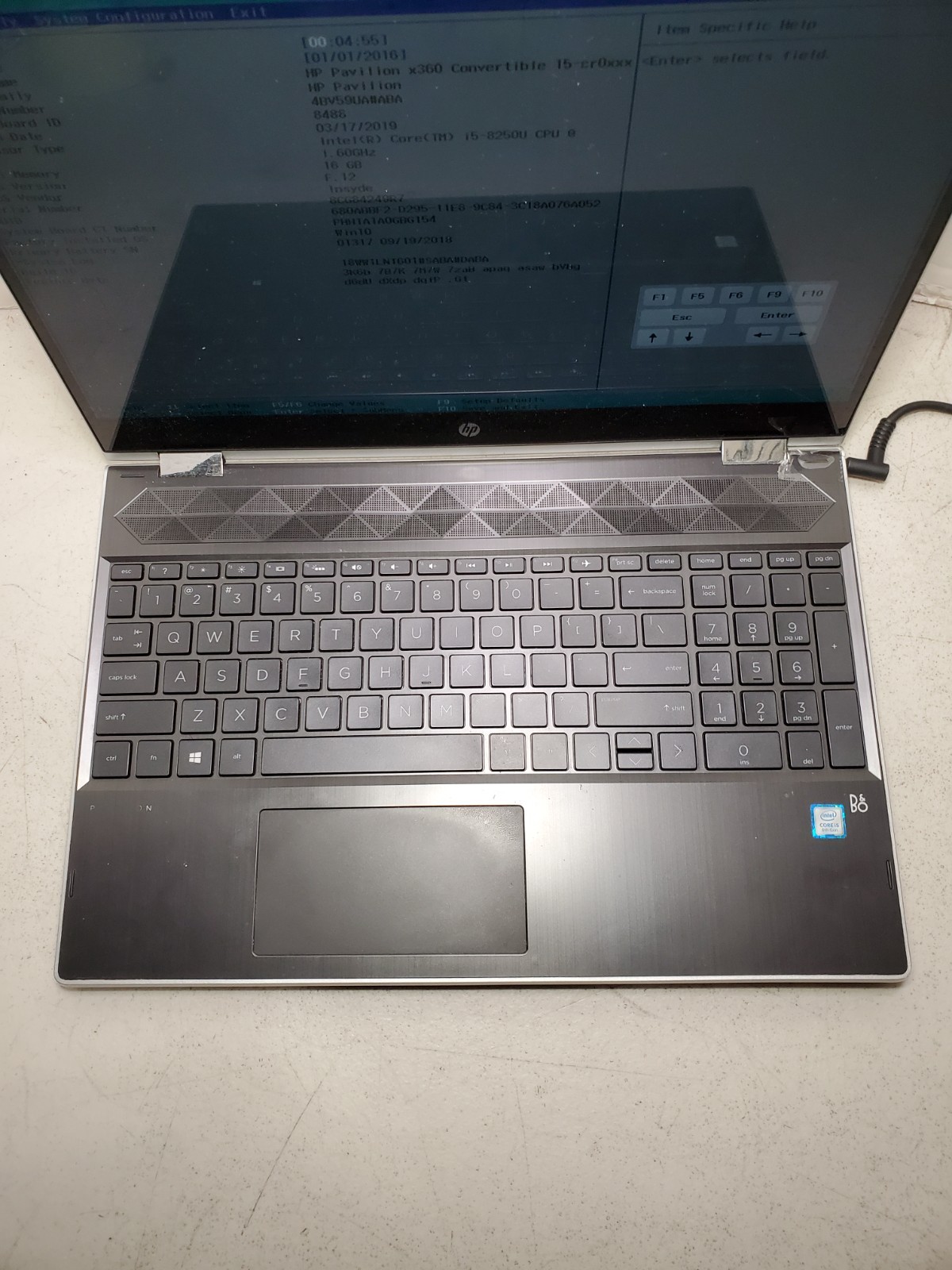 HP X360 15-cr0091ms laptop i5-8250U 1.60GHz 16GB RAM No SSD/OS! READ! #69