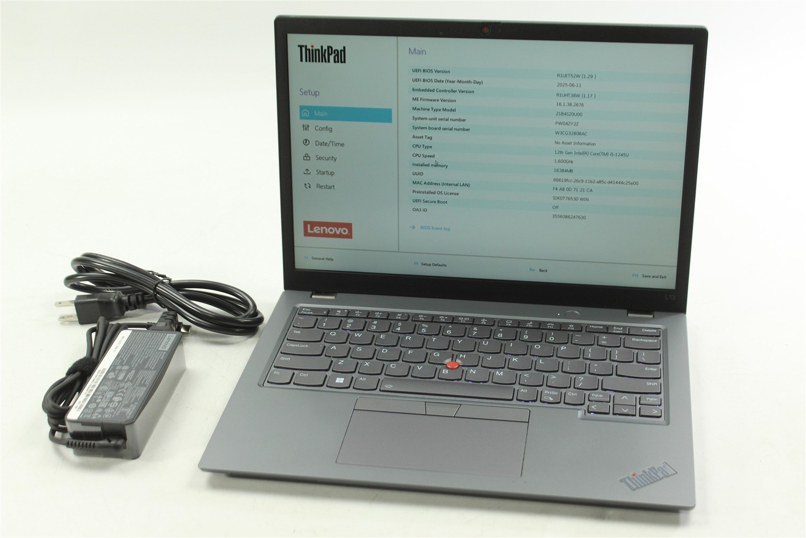 Lenovo ThinkPad L13 Gen 3 13.3″ i5-1245U 1.6GHz 256GB SSD 16GB RAM W11P