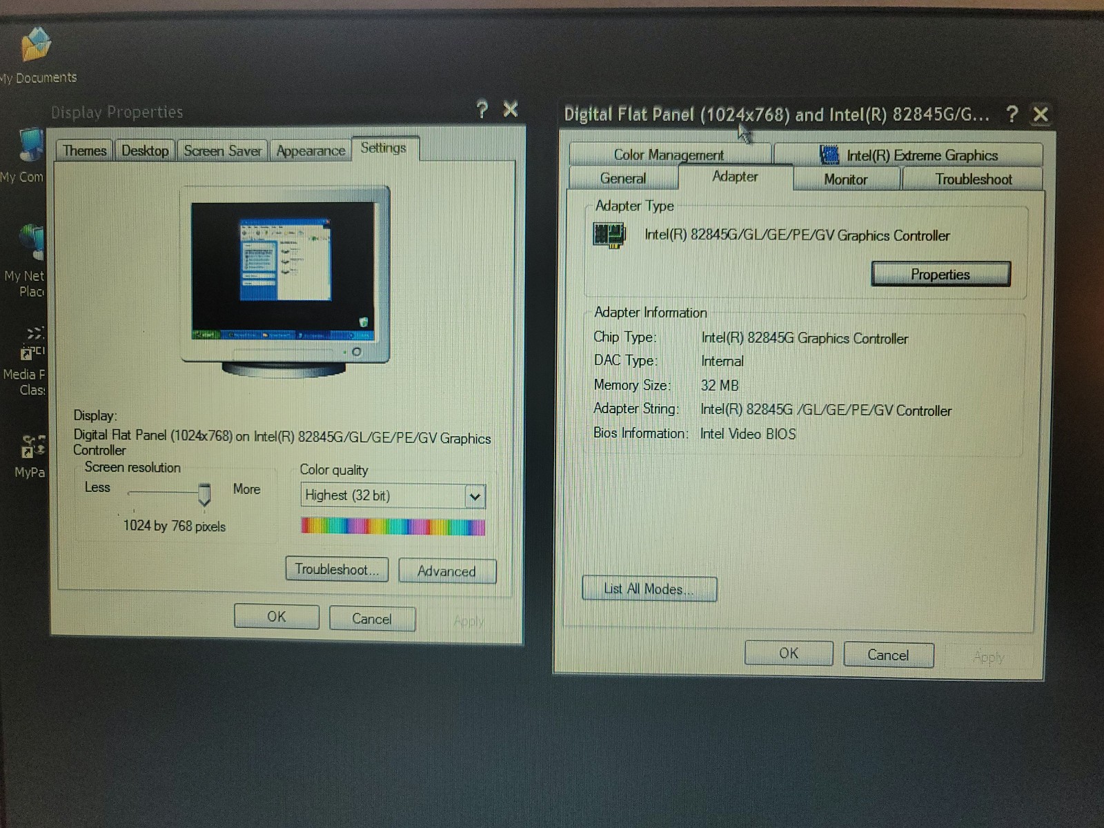 DELL INSPIRION 1100 INTEL CELERON CPU 2.30Ghz 128 MB RAM 32MB VIDEO WINXP