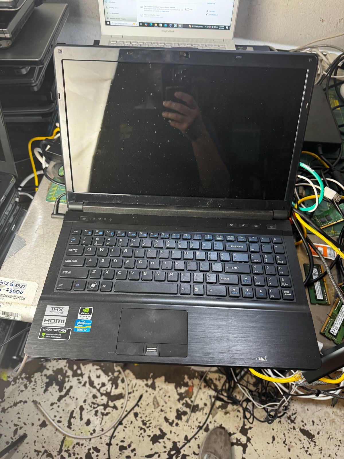 Clevo Notebook W150ER Core I7 NVIDIA GEFORCE 1GB GPU Laptop For Repair #6144