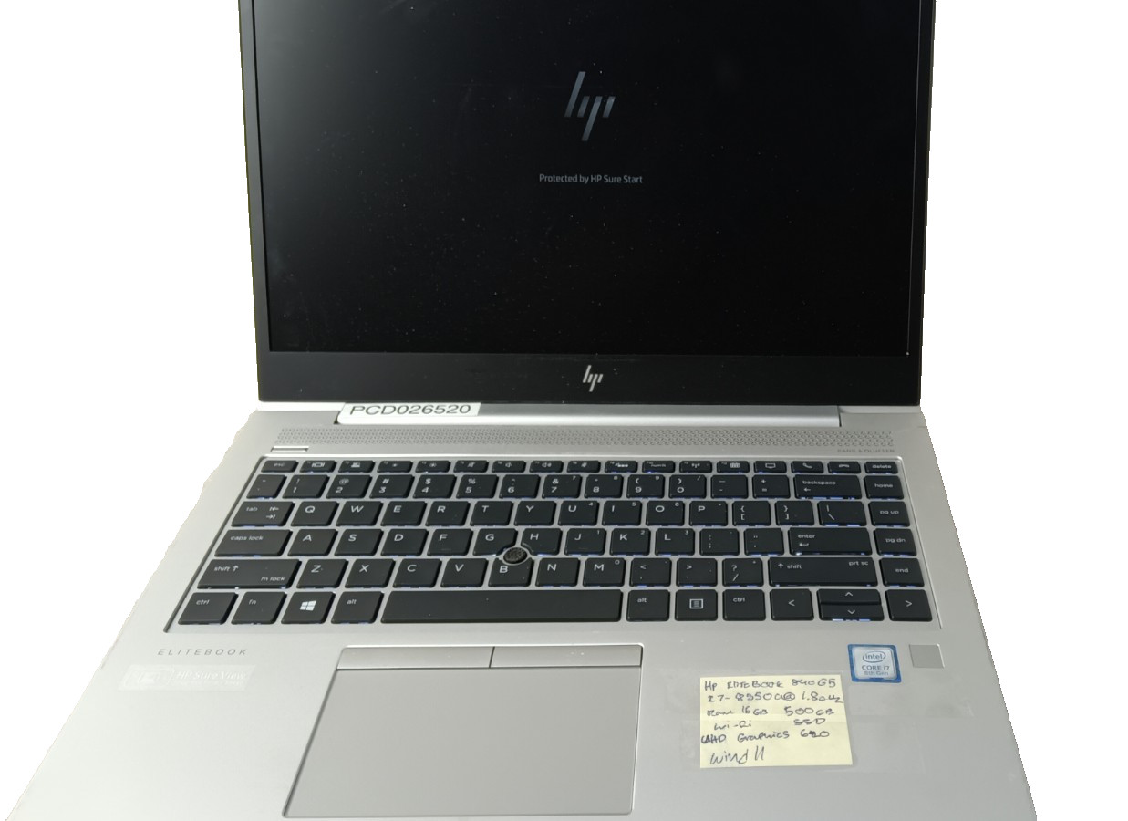 HP EliteBook 840 G5 Laptop i7-8550U 1.80GHZ 14″ FHD 16GB 500GB NVMe Windows 11