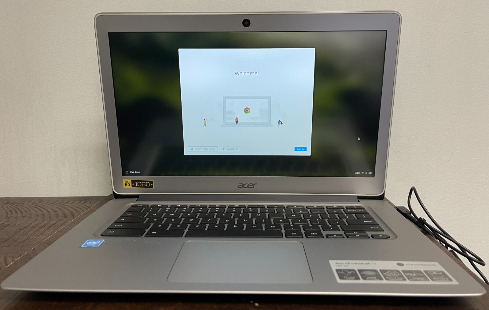 Acer 14″ Chromebook (CB3-431-C5EX) Intel Celeron N3160 4GB RAM 32GB eMMC