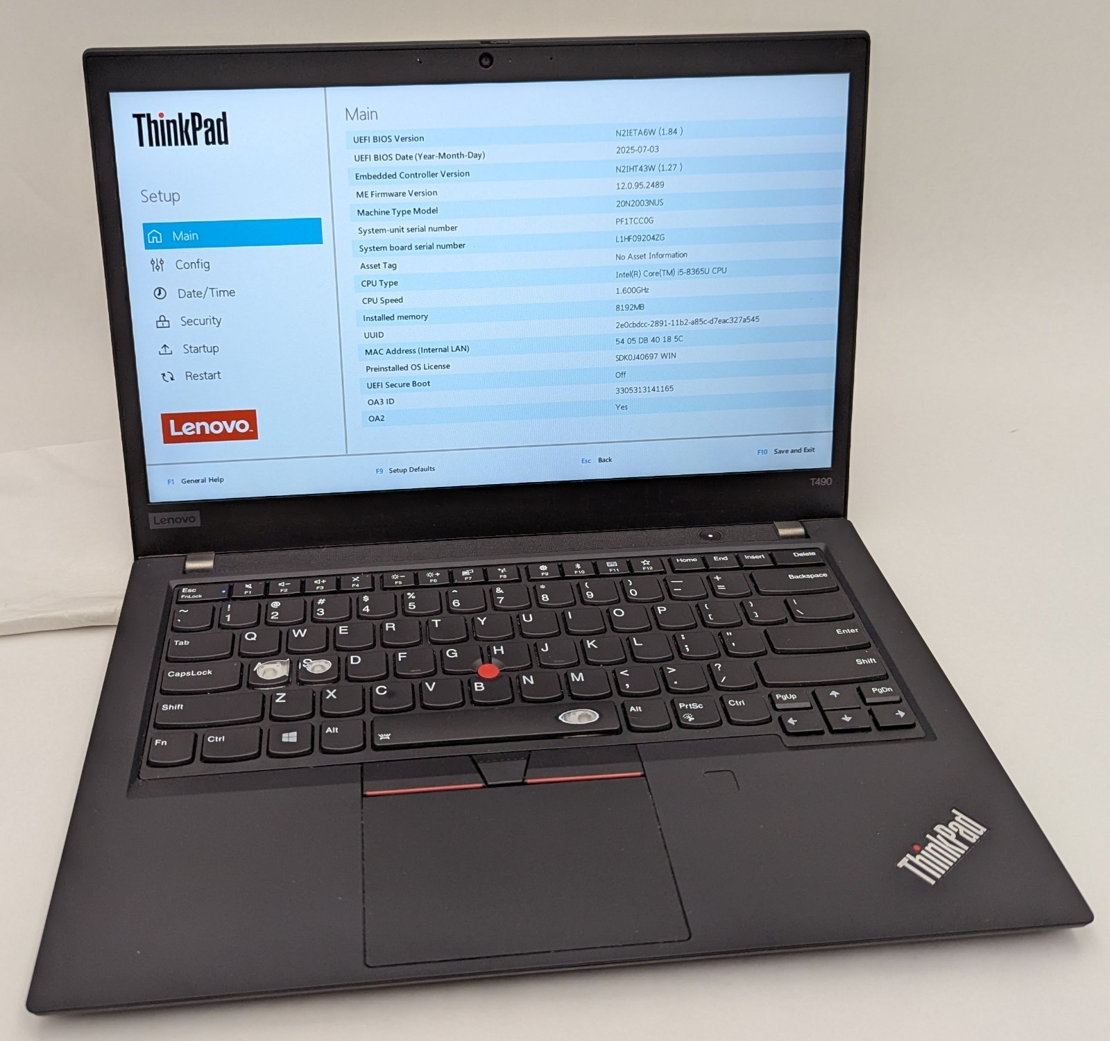 Lot of 2 Lenovo ThinkPad T490 14″ Laptop Intel Core i5-8365U 1.60GHz 8GB RAM