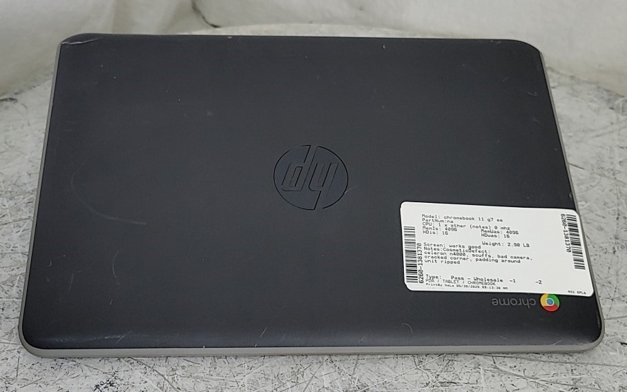 HP Chromebook 11 G7 EE 6QY22UT#ABA Laptop Celeron N4000 4GB 16GB SEE NOTES