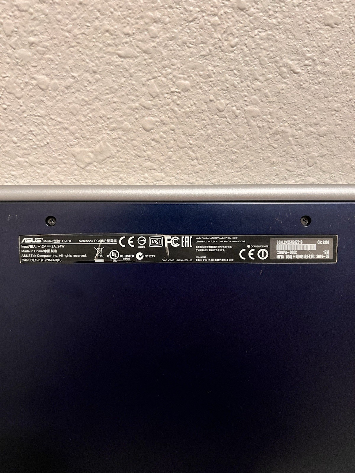 Asus Chromebook C201P Laptop Notebook 11.6″ 16 GB Blue (Read)