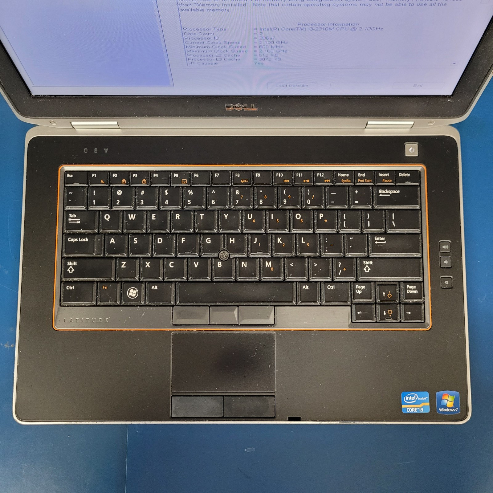 Dell Latitude E6420, Intel Core i3-2310m @ 2.10 GHz 8 GB RAM NO HDD OR HDD TRAY