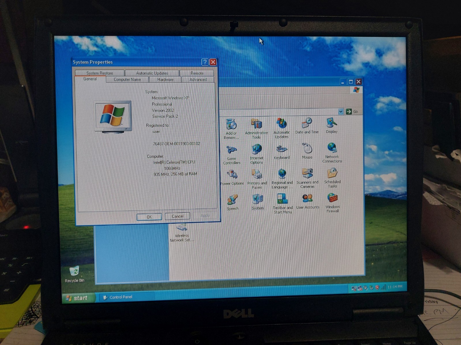 DELL LATITUDE C510 laptop Celeron 1.06Ghz 256MB RAM 20GB HD WIN XP TESTED