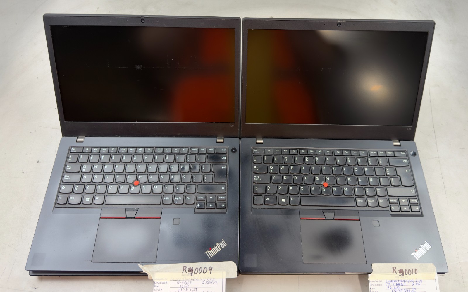 (Lot of 4) Lenovo Thinkpad L14 Gen 2 i7-1165G7 / MIX RAM / NO SSD -RL6154
