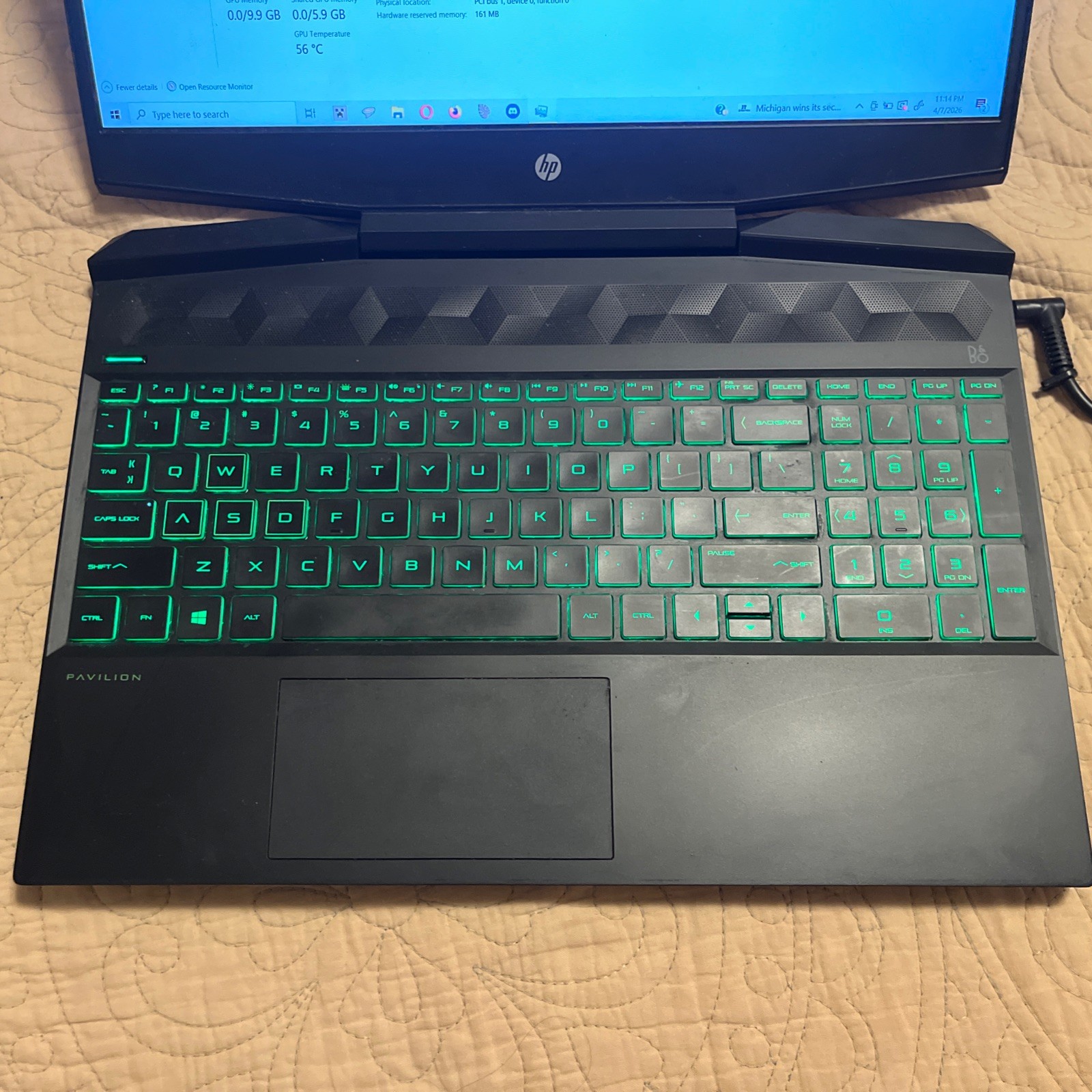 HP Pavilion 15.6″ i5-9300H 2.4GHz 12GB RAM 256GB SSD 1TB HDD GeForce GTX 1650