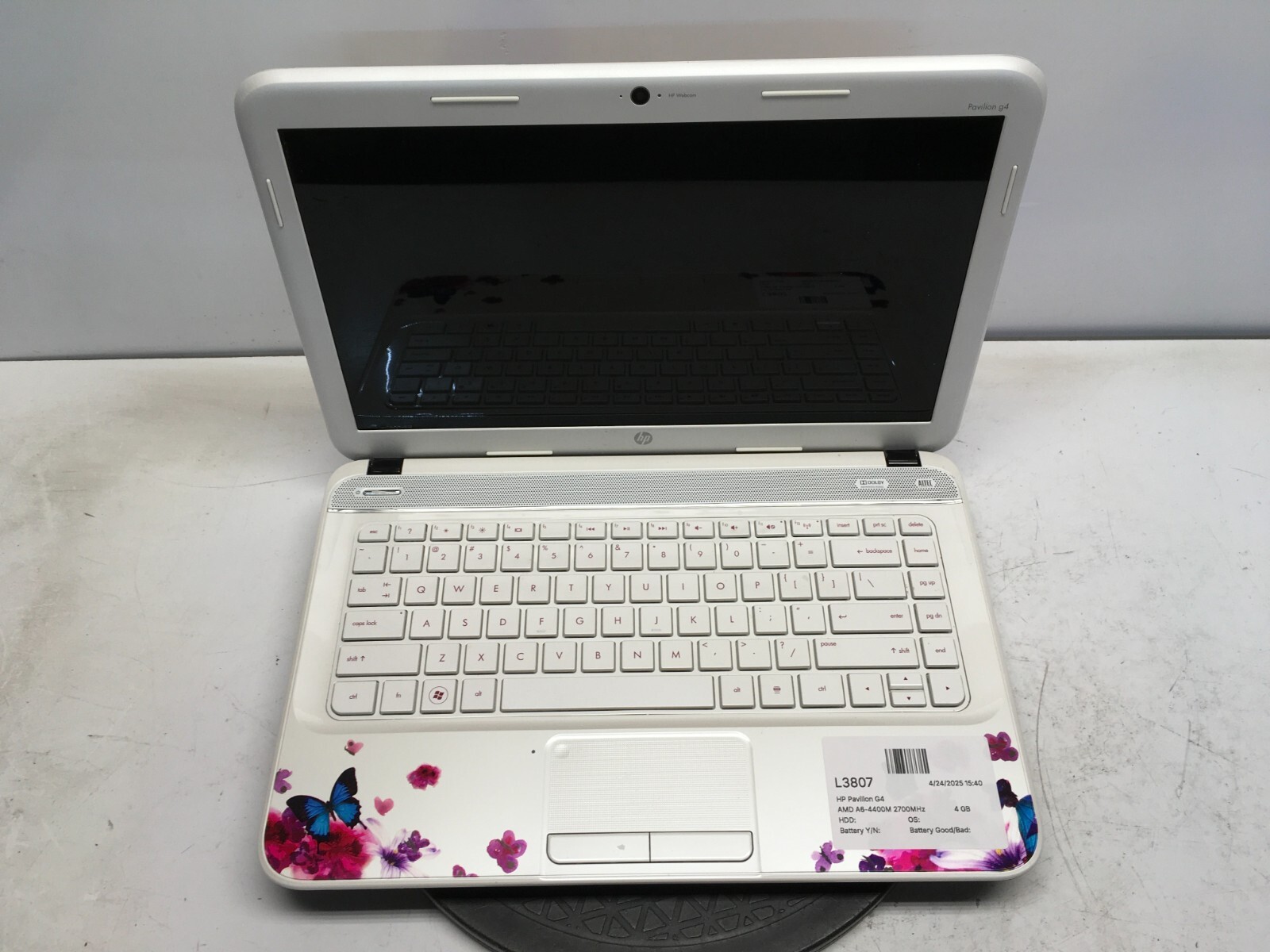 HP Pavilion G4-2149SE AMD A6-4400M 2.7GHz 4 GB NO HDD