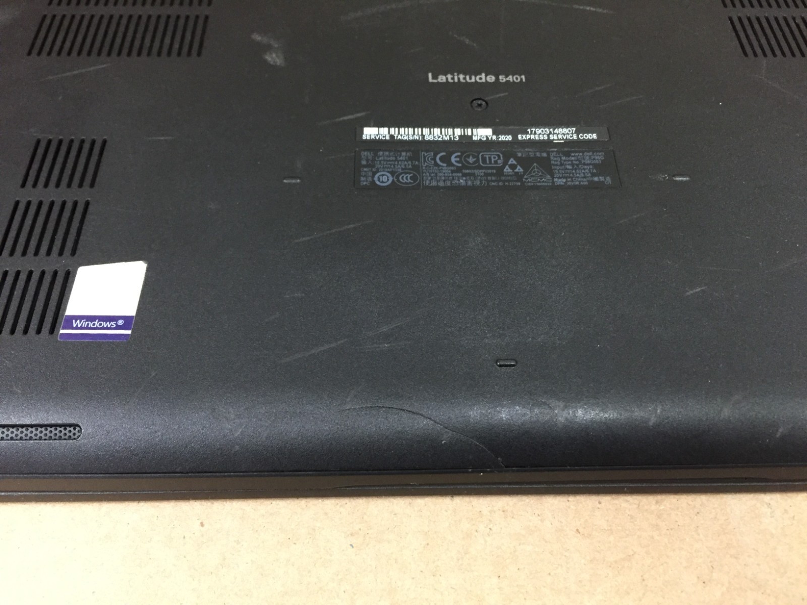 Dell Latitude 5401 14″ Laptop i5-9300H 8GB DDR4 No SSD/AC -READ