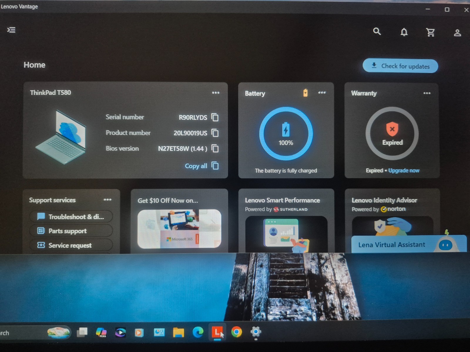 LENOVO THINKPAD T580 LAPTOP i5-8350U 16GB RAM 512GB NVMe WIN 11+ OFFICE 2024