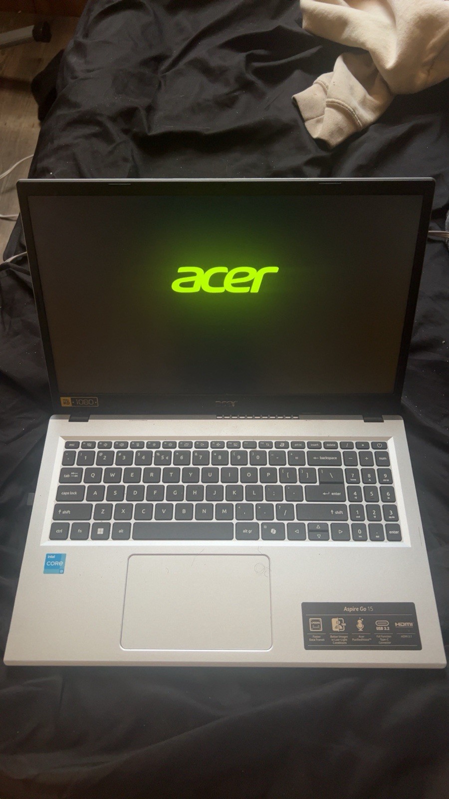 Acer Aspire Go 15 Laptop Intel Core i3 15.6″ Silver HDMI USB 3.2 Numeric Keypad