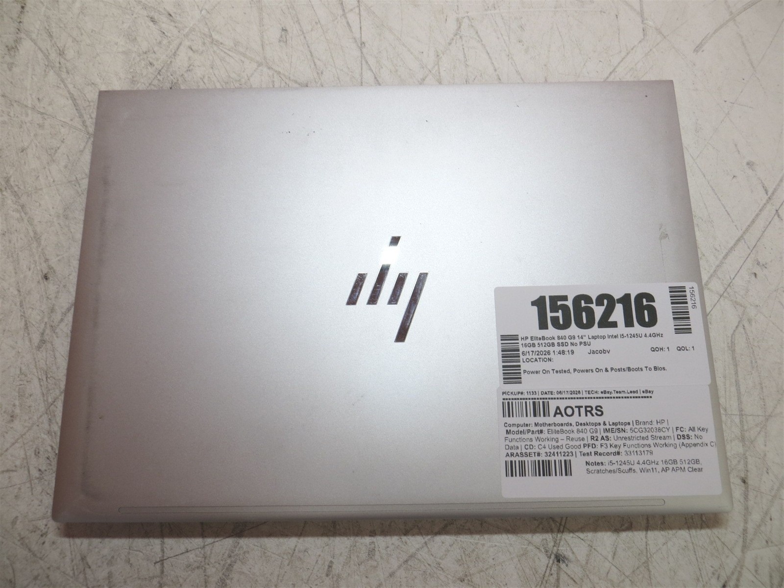 HP EliteBook 840 G9 14″ Laptop Intel i5-1245U 4.4GHz 16GB 512GB SSD No PSU