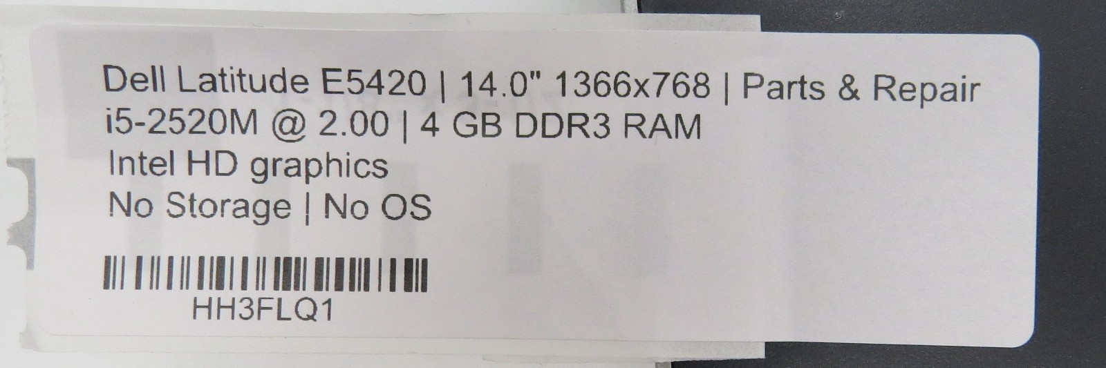 Dell Latitude E5420 _ i5-2520M @ 2.0 _ 4GB RAM _ No SSD / OS _ w/ AC *PARTS
