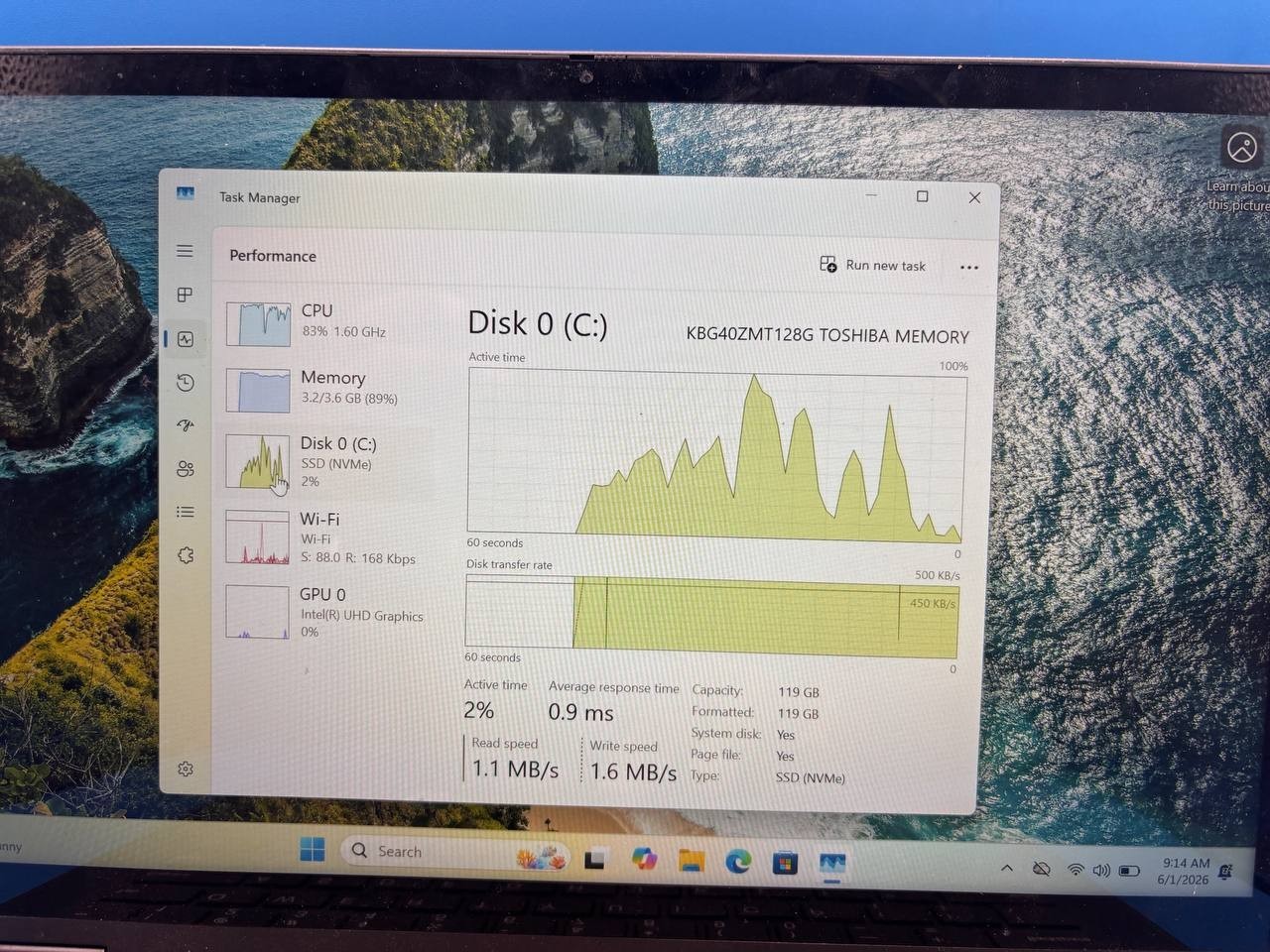 Lenovo Ideapad Flex 5-14ITL05 i3-1115G4@300GHZ 4GB RAM 128GB SSD PH9