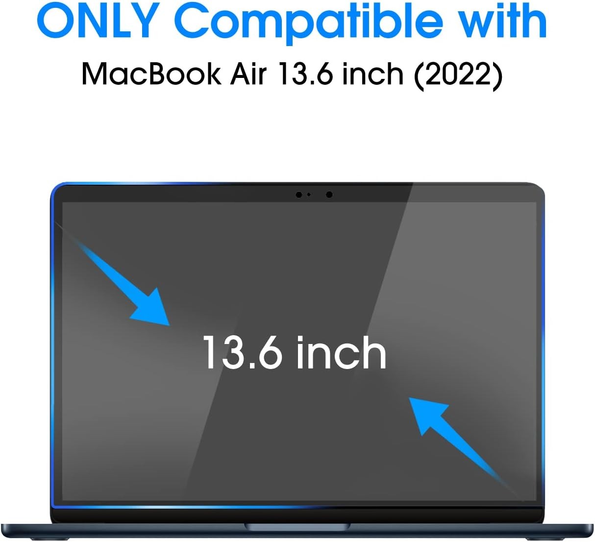 Screen Protector New MacBook Air 13.6 inch(2025, M4)(2024, M3) Tempered Glass