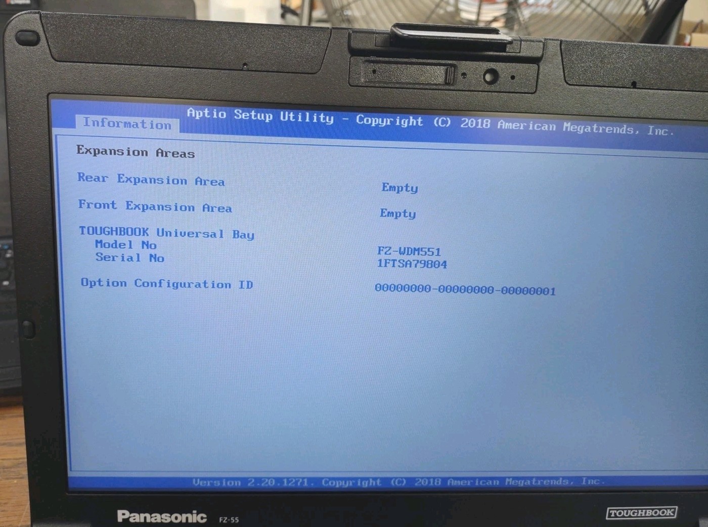Panasonic ToughBook FZ-55 W/ i5-8365U, 256GB SSD, 16GB RAM. NON TOUCH