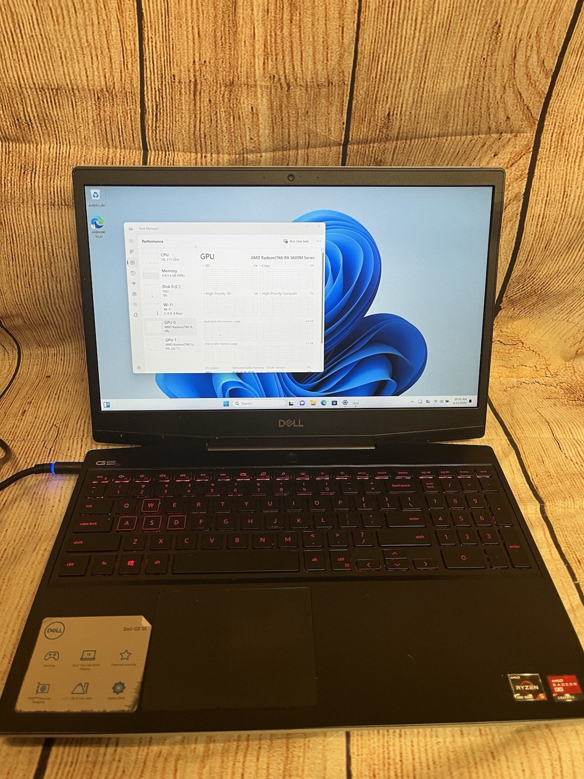 Dell G5 G5s 5505 Gaming Laptop 15.6″ AMD RYZEN 5 8GB 256GB