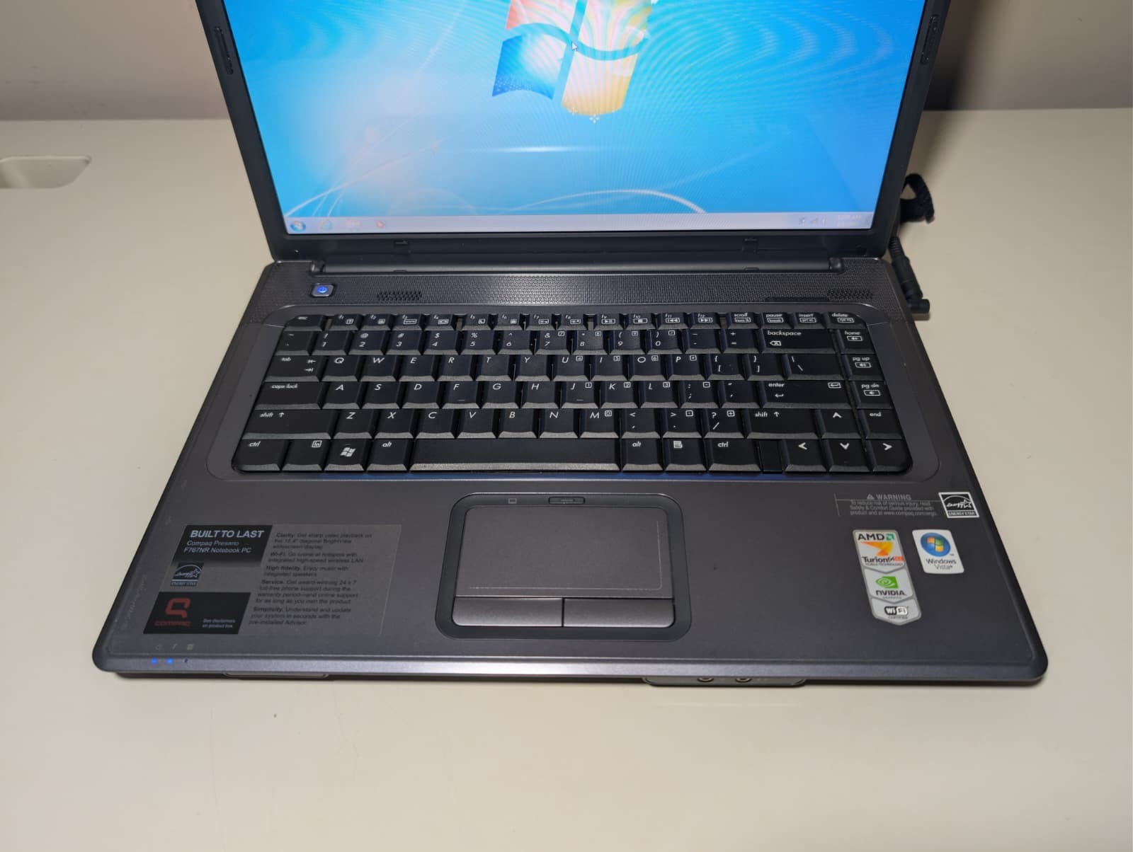 15″ HP Compaq Presario F700 | AMD X2 4GB RAM 128GB SSD | NVIDIA Win 7 Pro DVD+RW