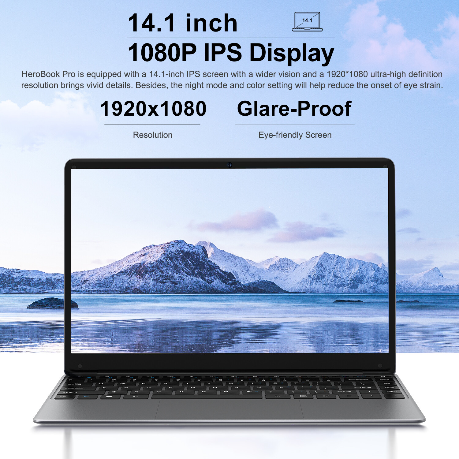 CHUWI- 14.1″ Laptop – Intel Celeron 2.8GH- 8GB Memory – 256GB SSD-HDMI Gray