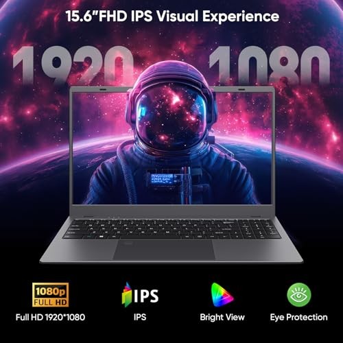 15.6″ FHD IPS Laptop Computer-12GB RAM 256GB SSD 4-Core N95 (Beats