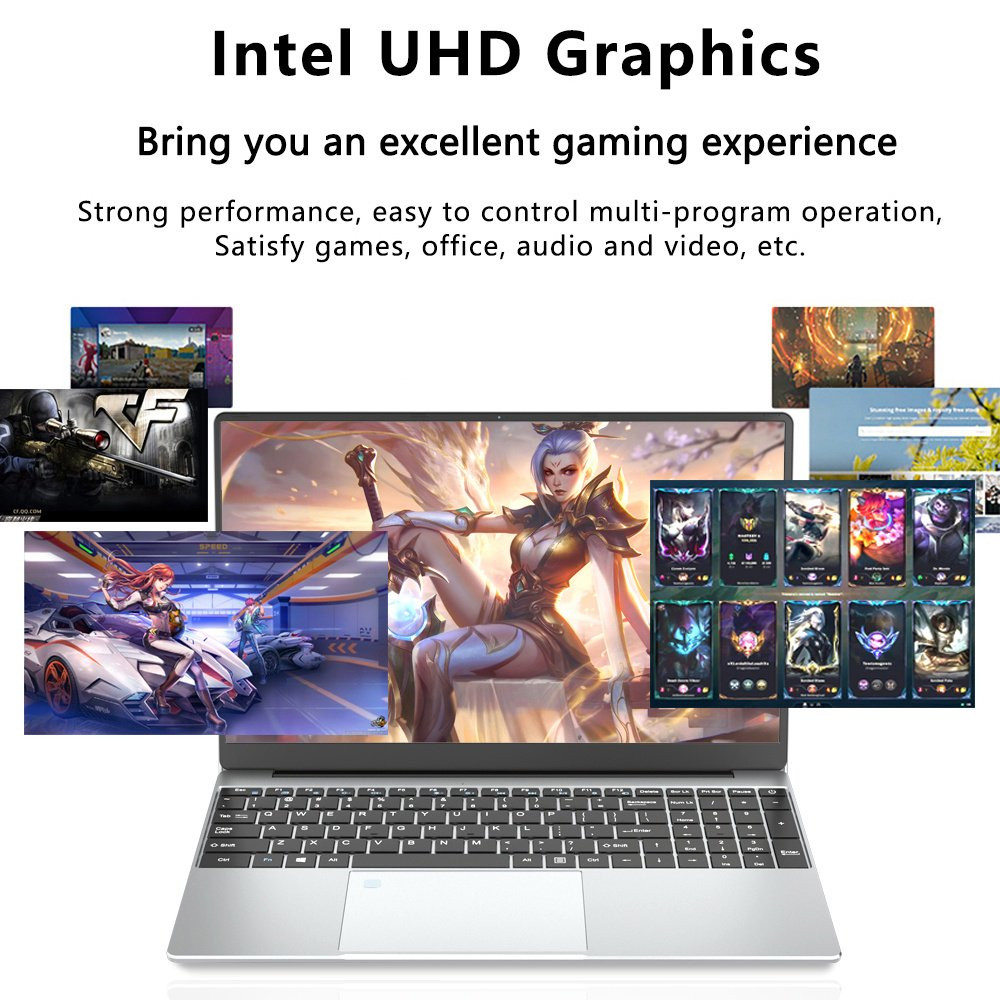 Yepbook 15.6In Laptop,8Gb RAM, 512GB SSD, Intel Celeron N5095, Cooling System,Fi