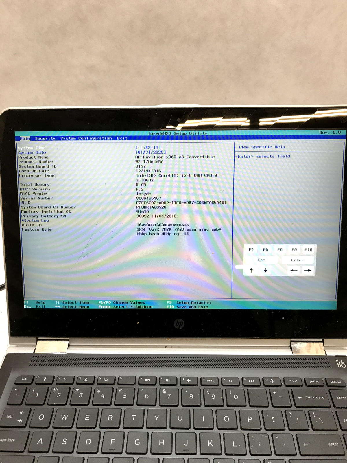 HP Pavilion x360 m3 Convertible 13.3″ Intel i3-6100U 2.3GHz 6GB RAM For Parts DW