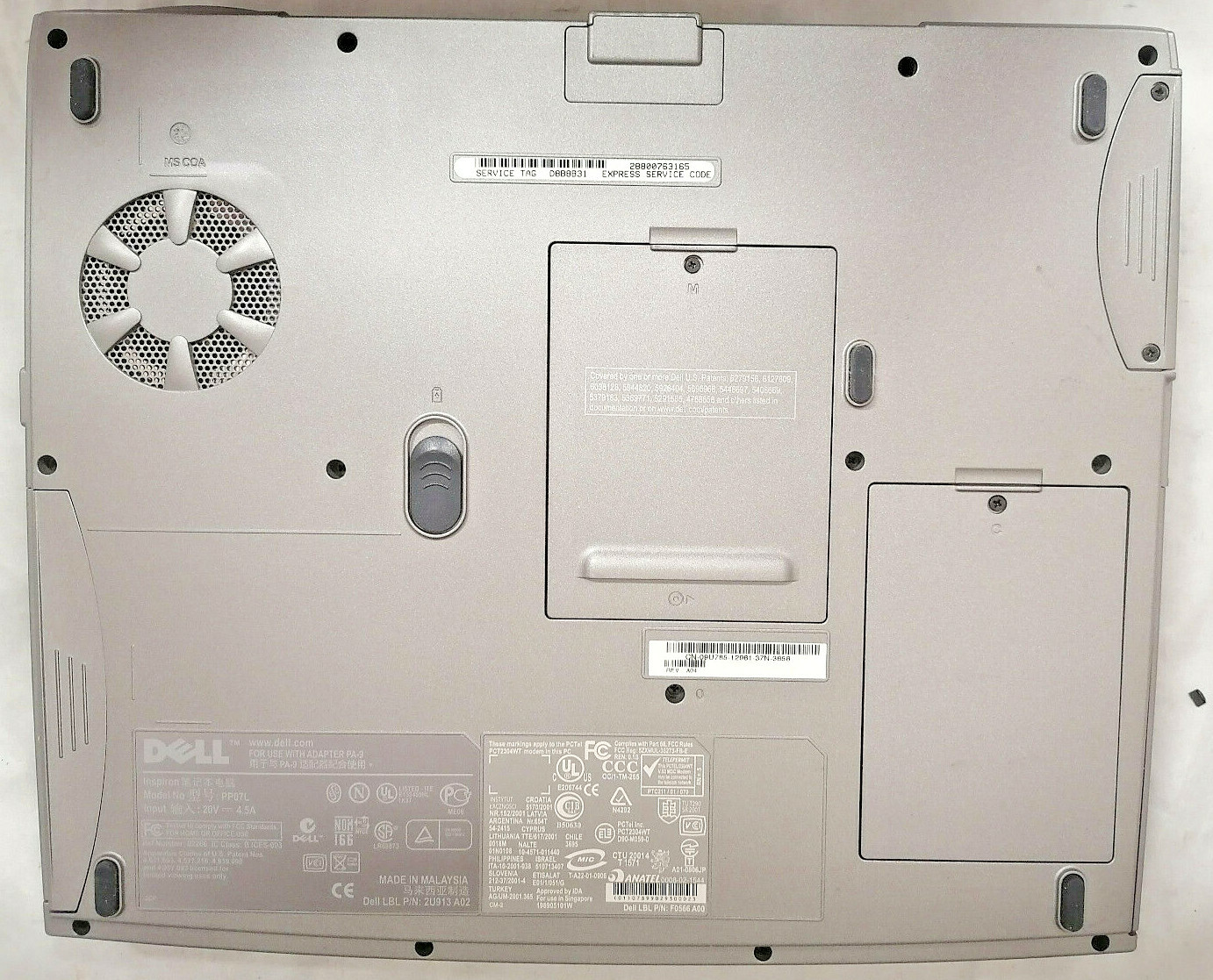FOR PARTS Dell Inspiron 1100 478 Celeron 2GHz 256MB DDR