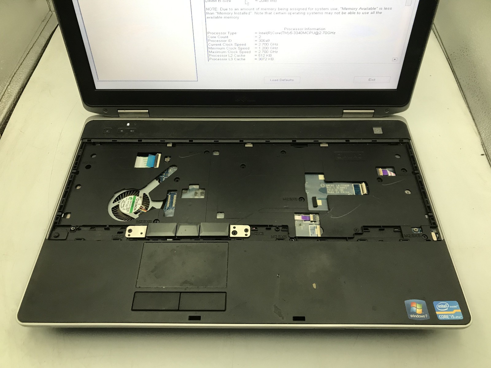 DELL LATITUDE E6530 – BOOTS TO BIOS – INTEL I5 3340M – 6GB RAM – READ DESC – BB!