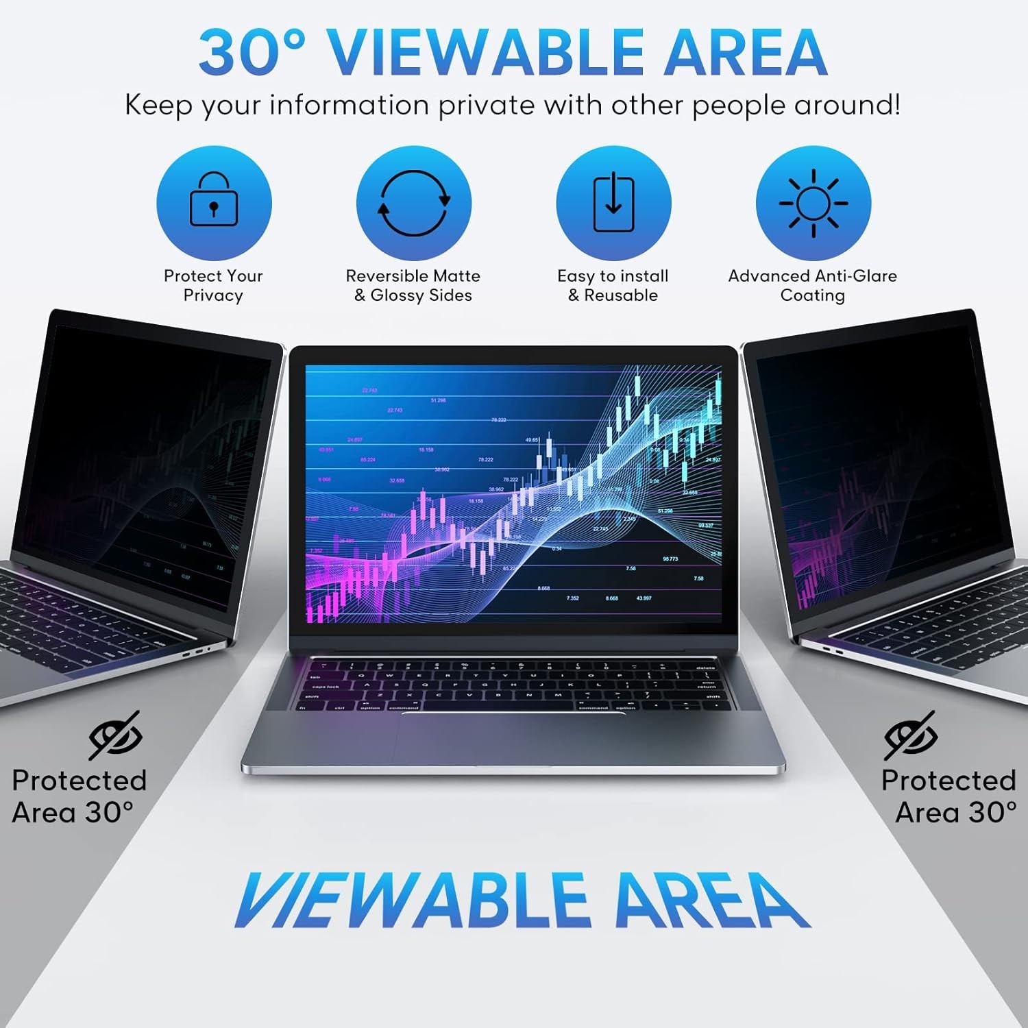 Laptop Privacy Screen 14 Inch, Removable 16:9 Aspect Filter for 14 Inch Laptop