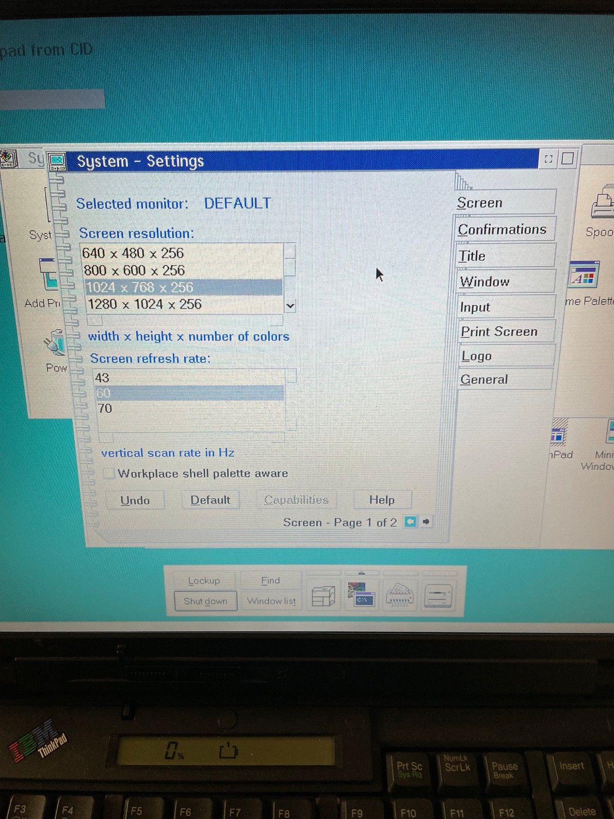 VINTAGE IBM THINKPAD 770 With OS/2 Warp Verion 3 Installed