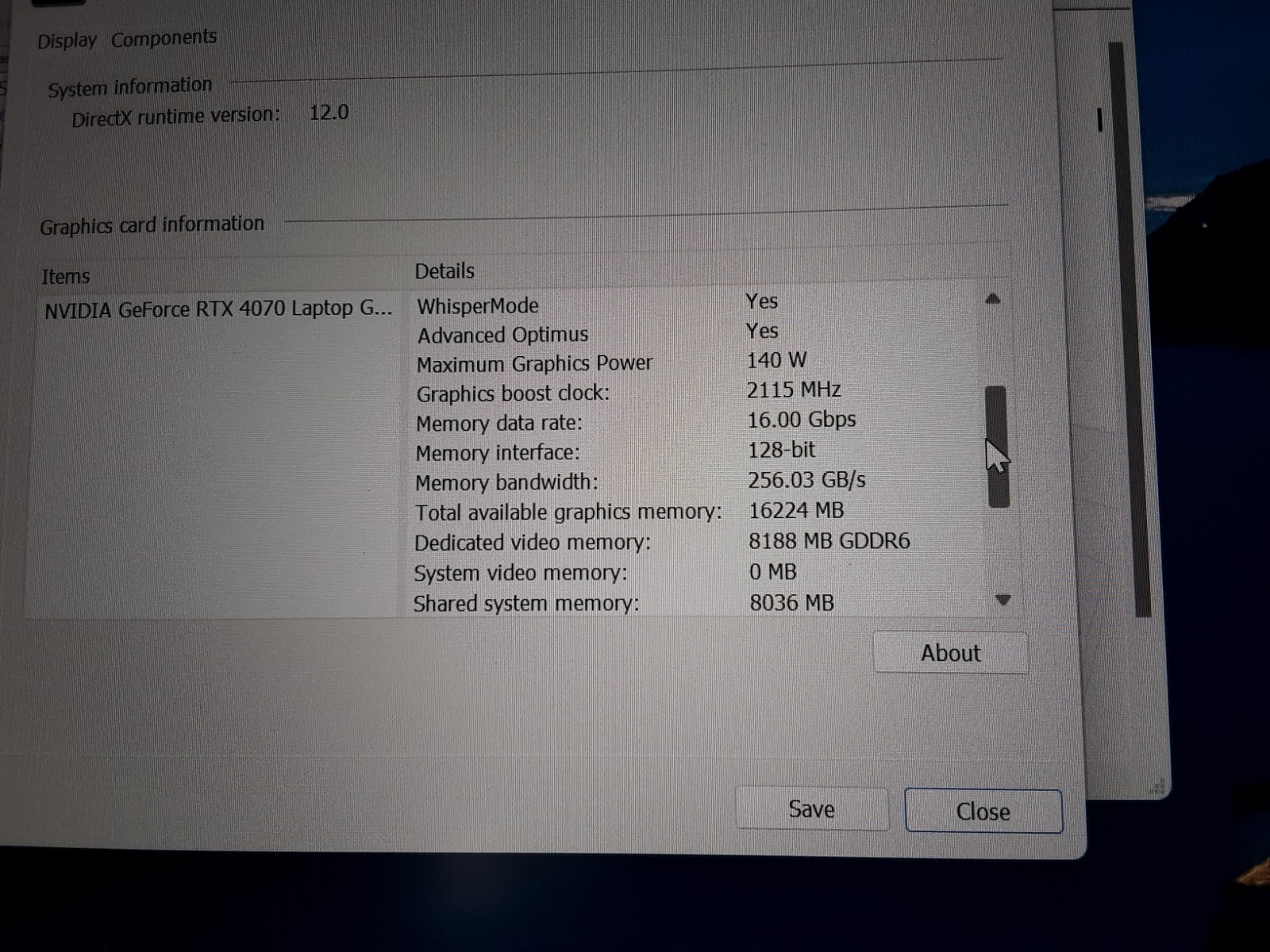 Alienware M18 R2 Gaming Laptop RTX 4070 / i7-14700HX/1TB SSD/16GB RAM