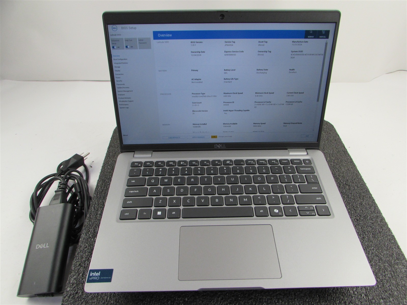 DELL LATITUDE 5450 1920X1080 FHD CORE ULTRA 5 135U 512GB SSD 16GB RAM NO O.S
