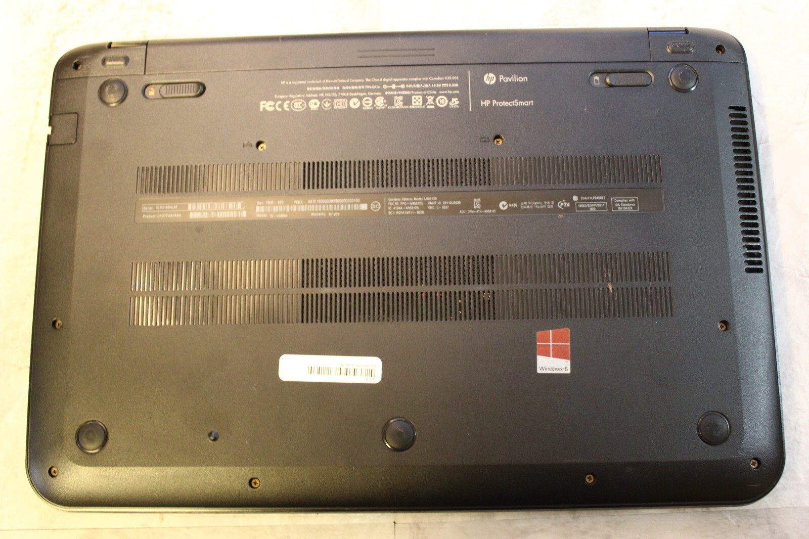 HP Pavillion 15-b085nr For Parts Posted Bios 500GB Hard Drive Wiped i3-2377M