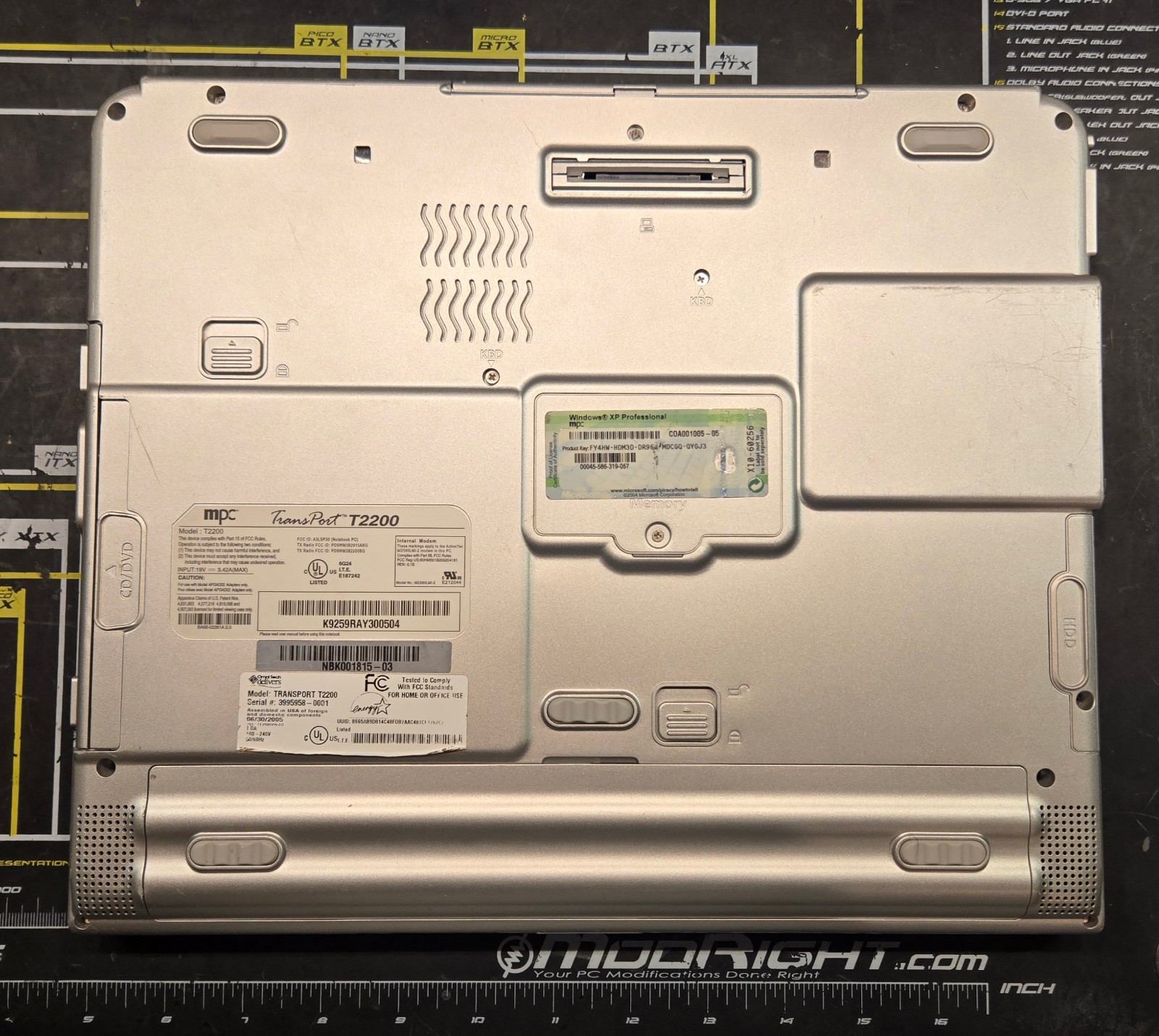 Vintage MPC Transport T2200 (Intel Pentium M @ 1.6 GHz, 768 MB RAM, WinXP Pro)