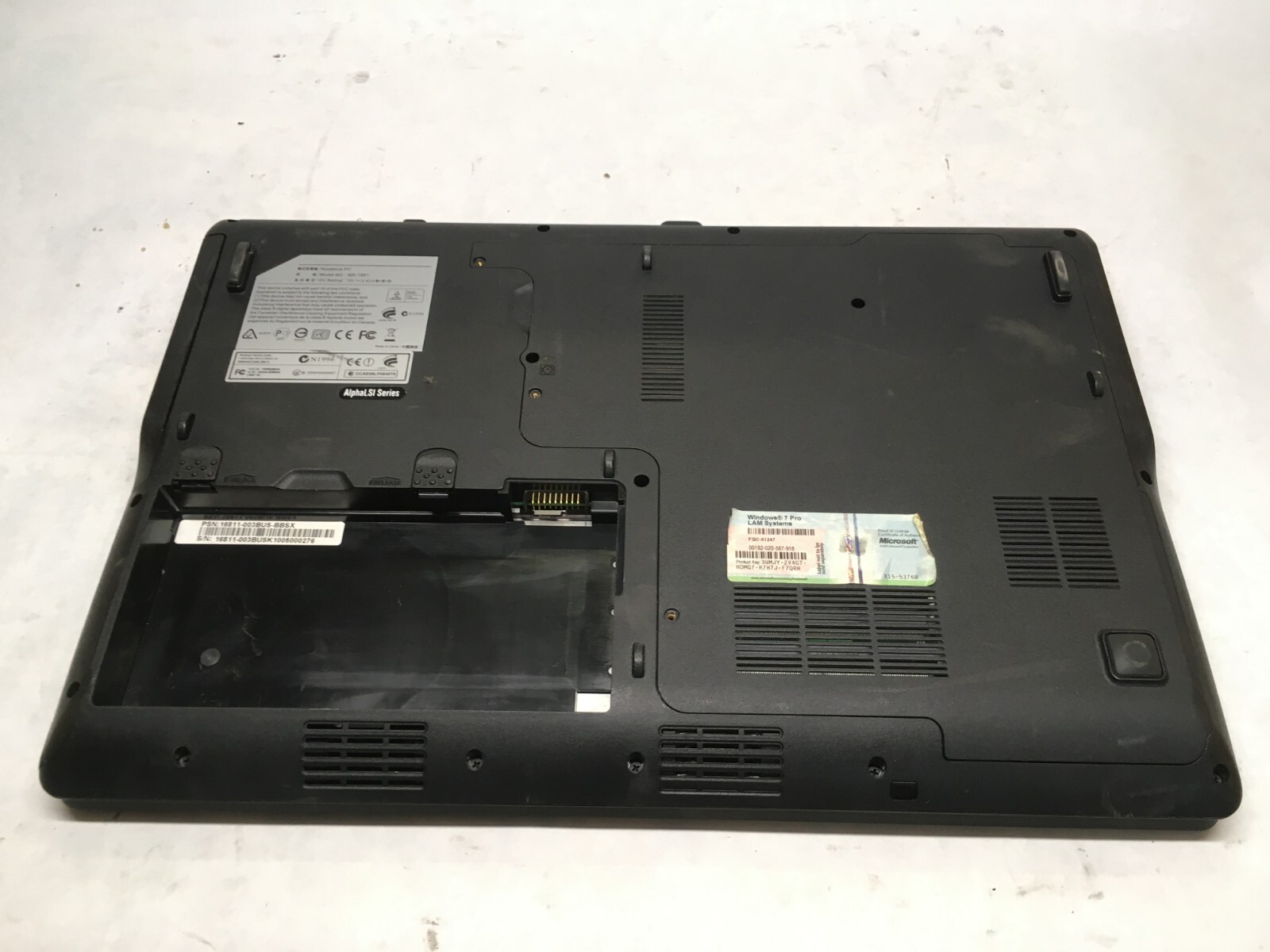 LAM MS-1681 15″ (AS IS) Intel Core i5-2520M @ 2.5 GHz – JZ