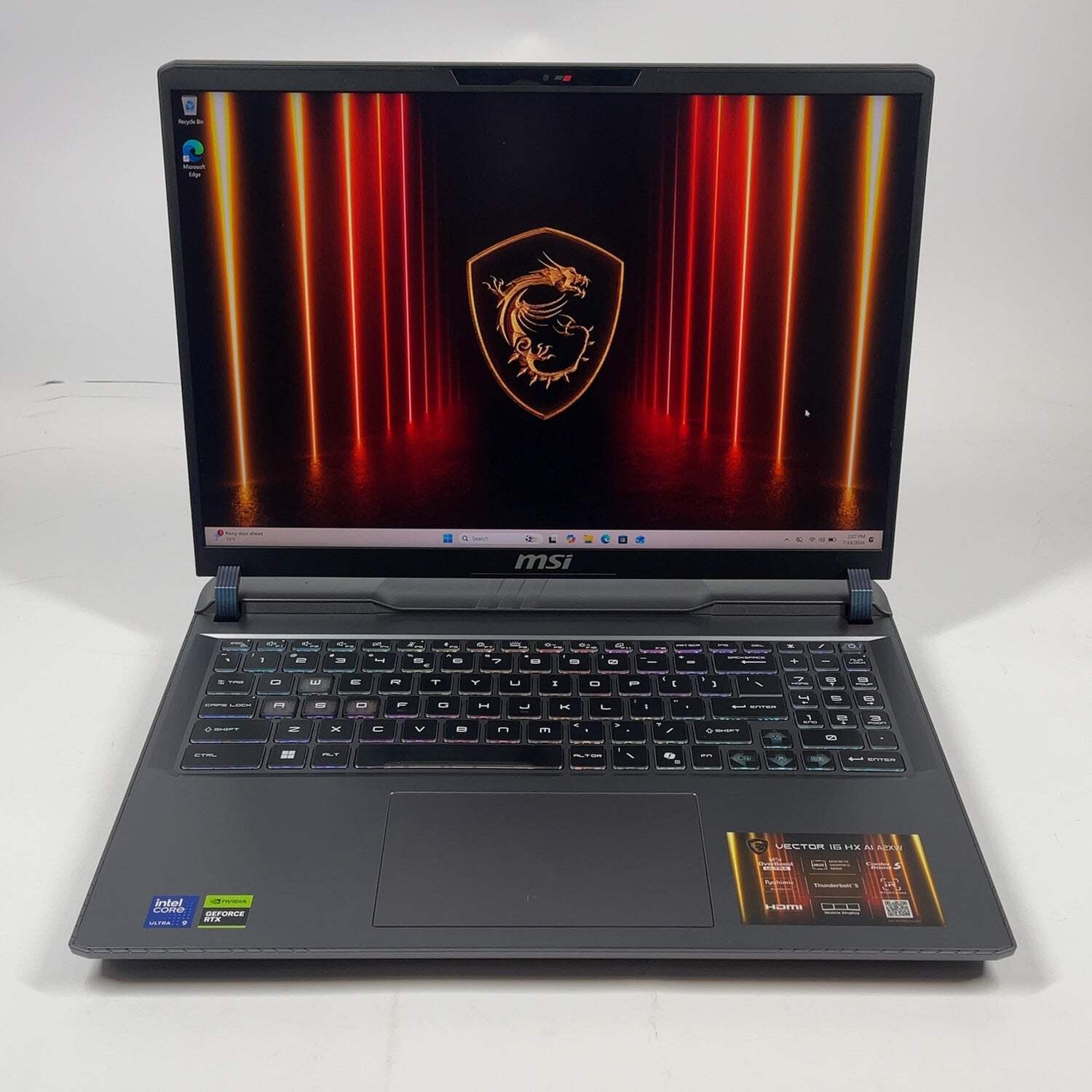 MSI Vector 16 HX AI A2XWGG 16″ Core Ultra 9 275HX 32GB RAM 1TB GeForce RTX 5070