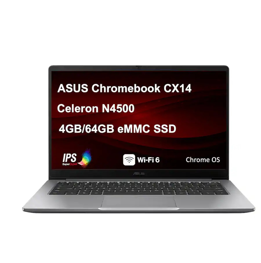 ASUS Chromebook CX14 Laptop 14″ FHD Celeron N4500 4GB RAM 64GB eMMC Excellent