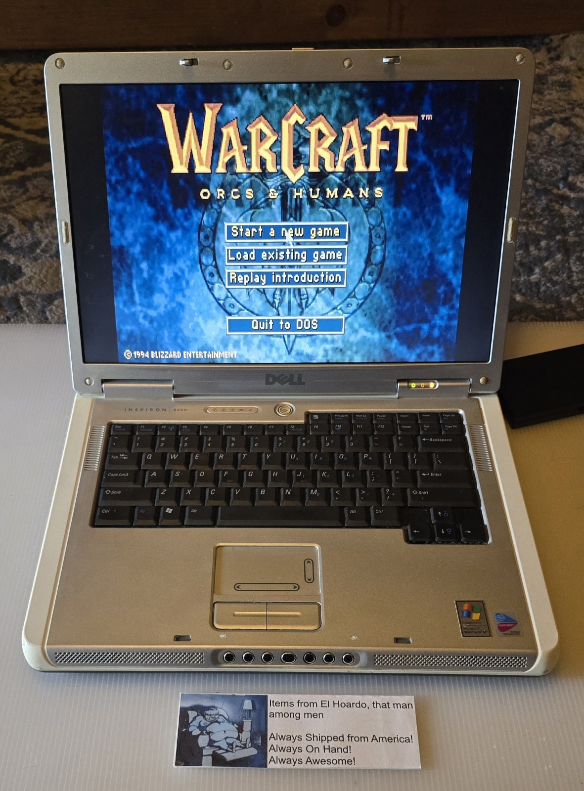 Dell inspiron 6000 laptop 1GB Ram 40GB HDD 1.6 Ghz Pentium M DVD Rom Windows XP