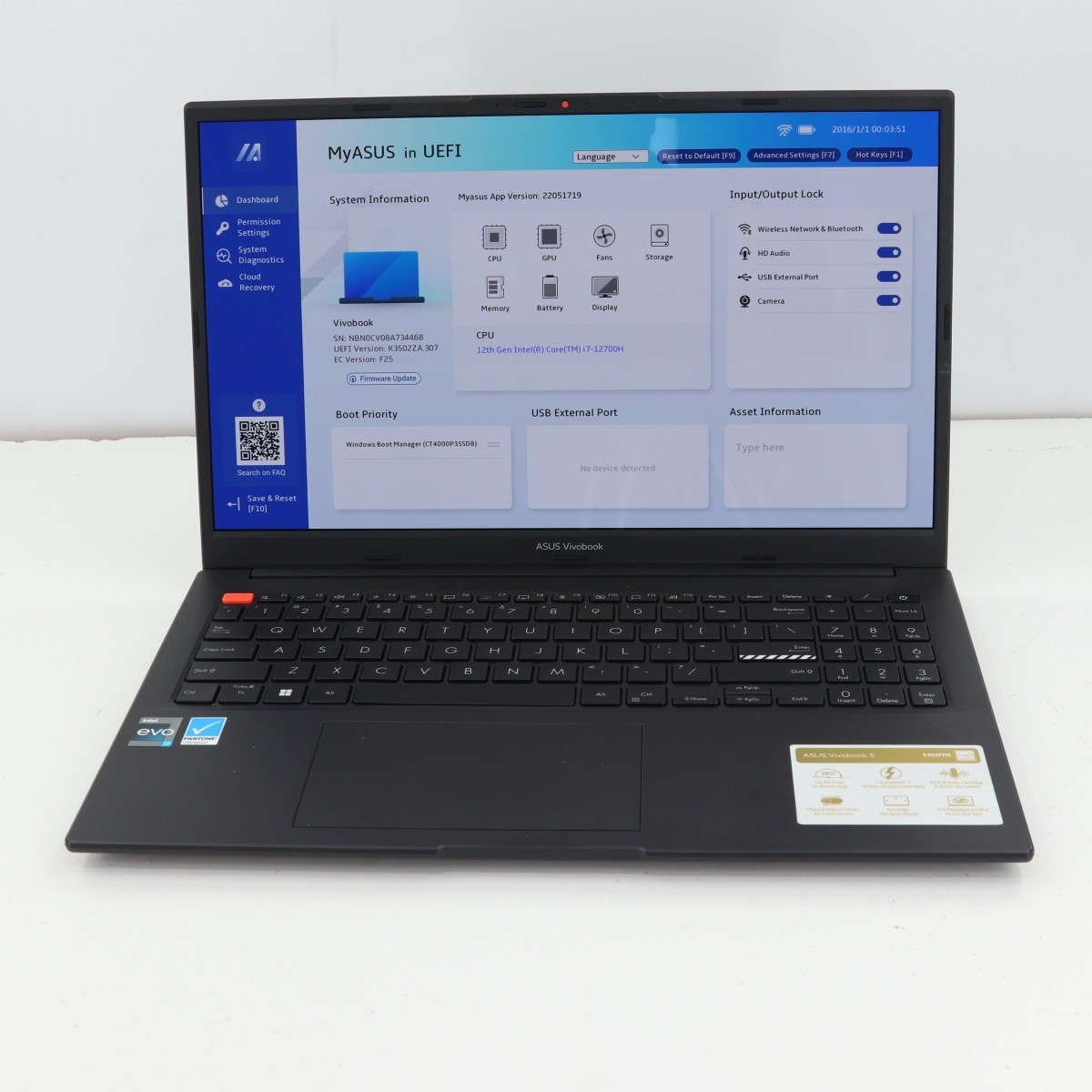 ASUS K3502Z Laptop 40GB RAM 3TB SSD Fast Performance Notebook (PZ1005505)