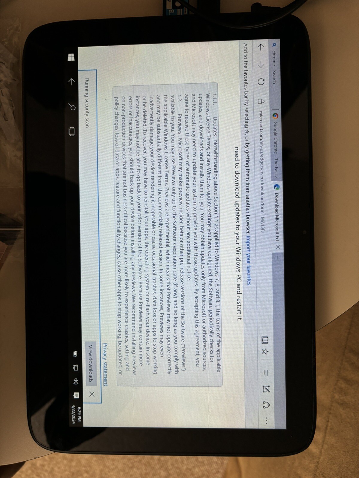 Exo PC Slate Windows 10 Tablet Computer 11.6 Inch