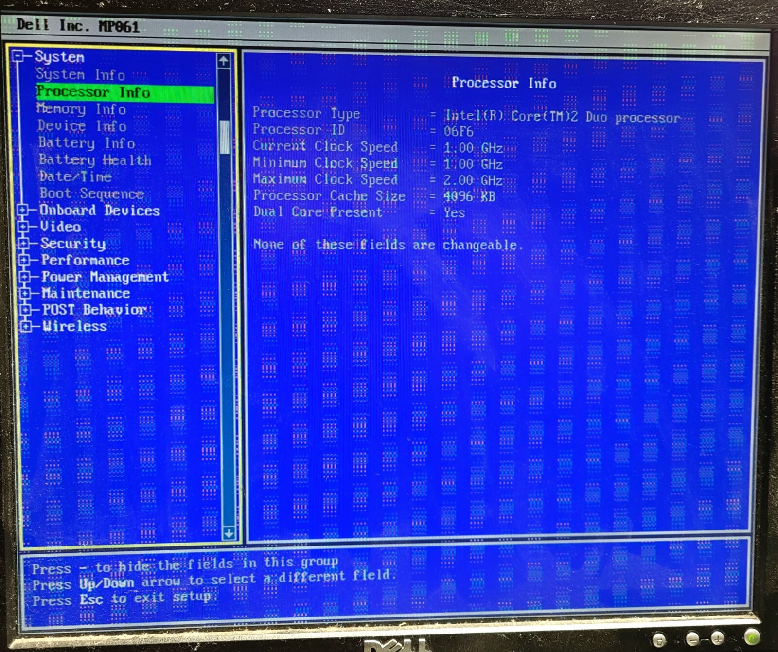 Dell Inspiron E1705 C2D 2.0 Ghz No Ram/HDD/Batt/PS For Parts Only – BAD GPU