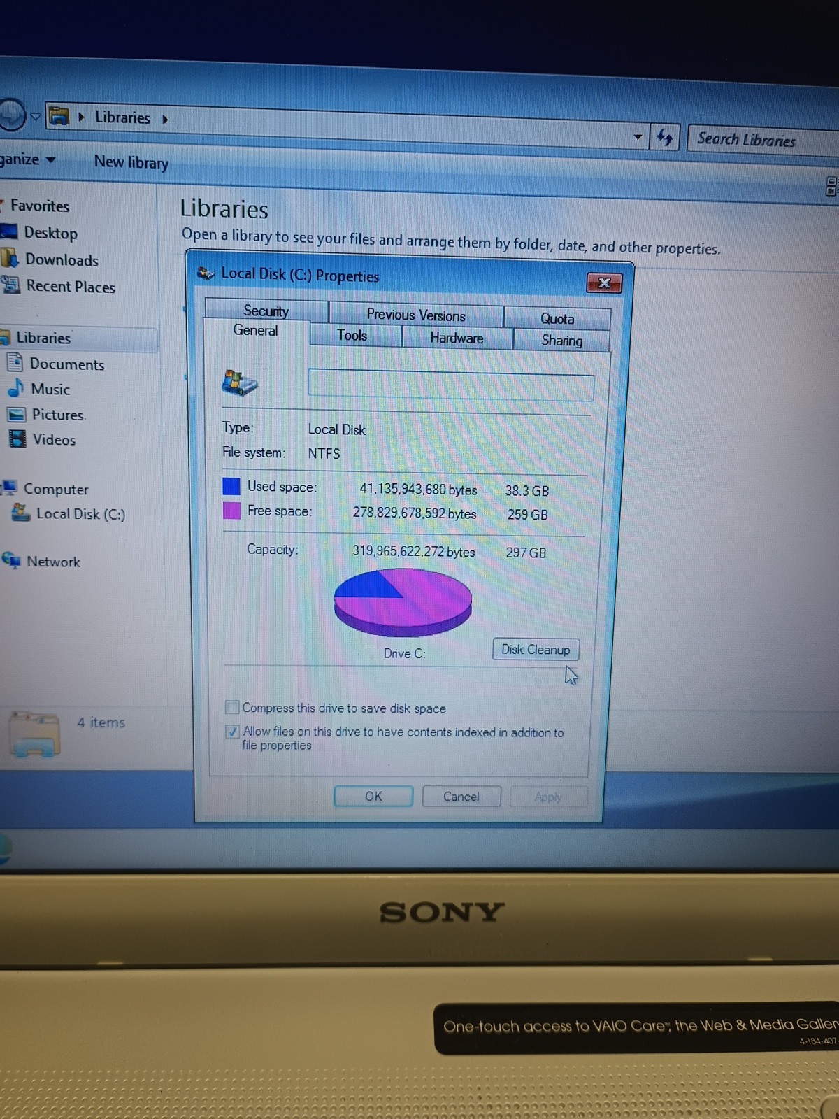 Sony Vaio VPCEB45FX Intel Core i3-380M 2.53GHz 4 GB 320Gb HDD Windows 7
