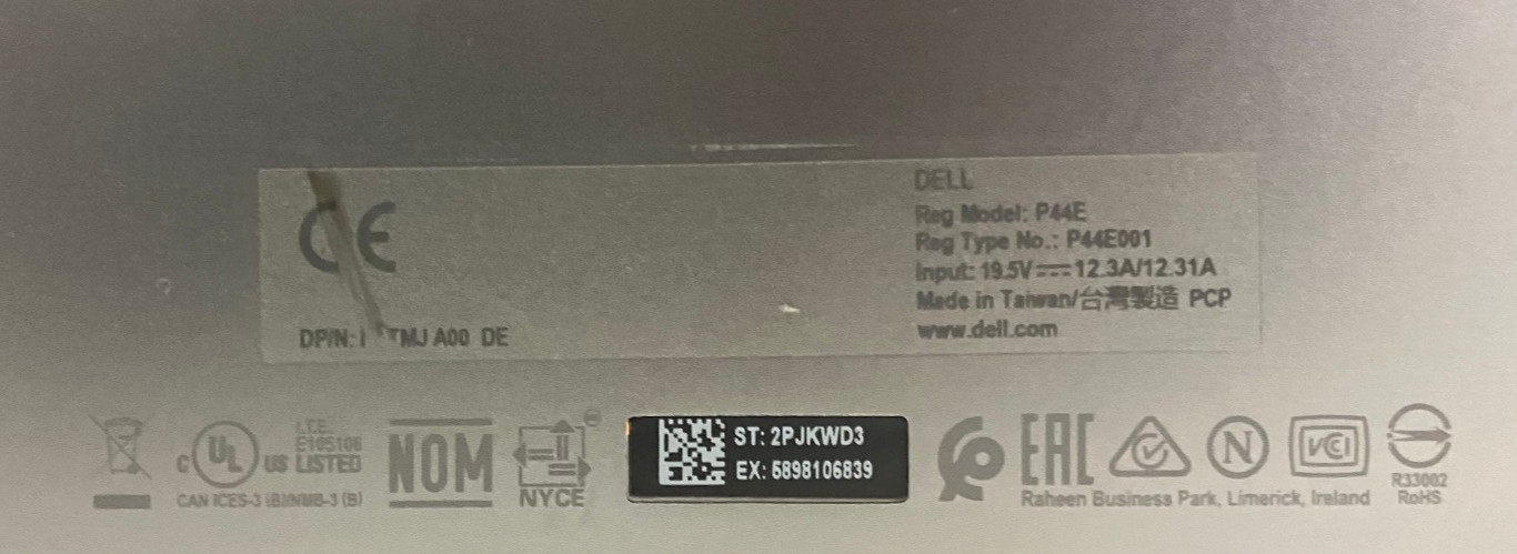 Dell Precision 7750 17″ NVIDIA Q. RTX 4000 2.4GHz Intel Core i9-10885H 64GB 1TB