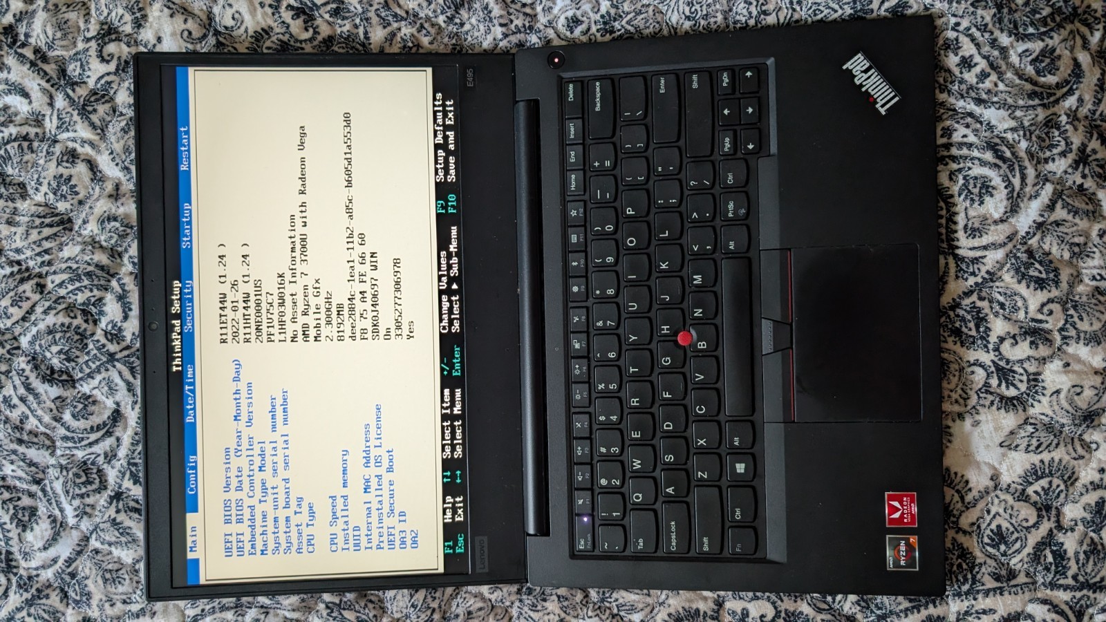 Lenovo ThinkPad E495 14″ AMD Ryzen 7 3700U 2.30Ghz 8GB NO SSD/HD