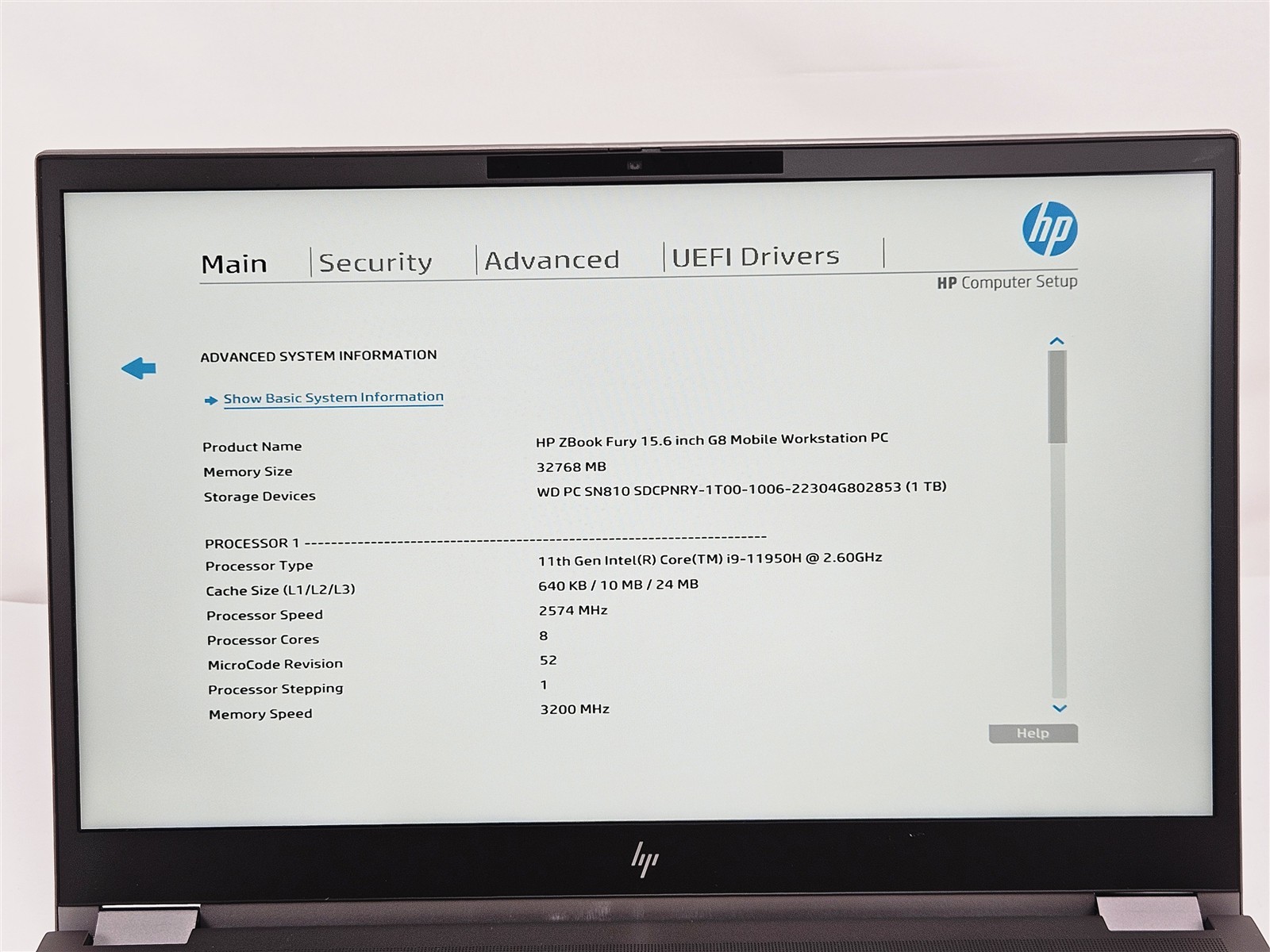 HP ZBook Fury 15 G8 Intel Core i9-11950H 32GB 1TB SSD 15.6″ RTX A4000