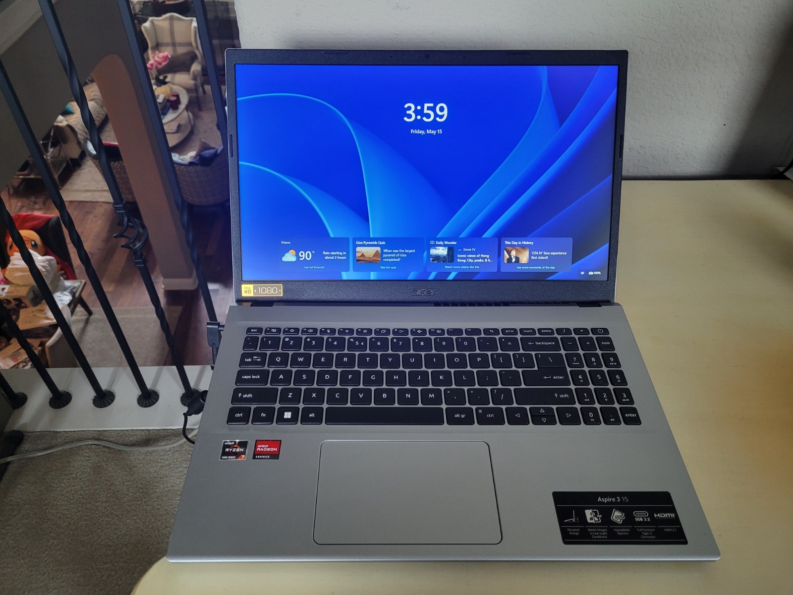 Acer Aspire 3 15 15.6″ FHD AMD Ryzen 7 5700U (8-Core) 2TB NVMe SSD 64GB RAM W11P